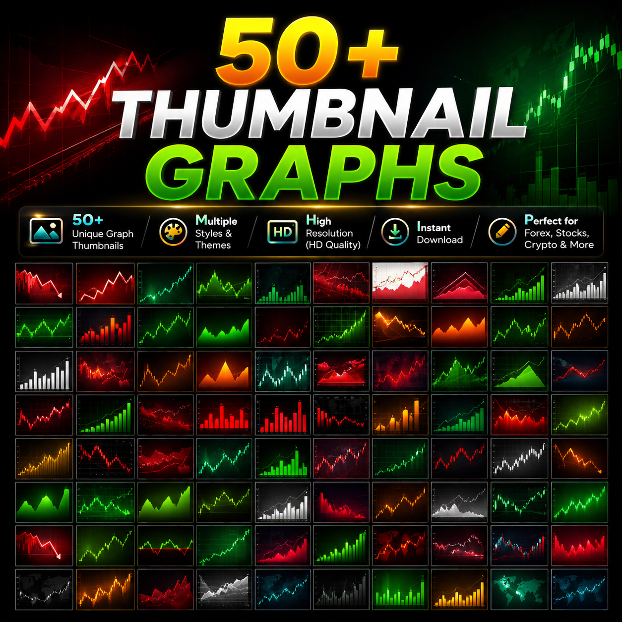 50+ Premium Thumbnail Graphs Pack