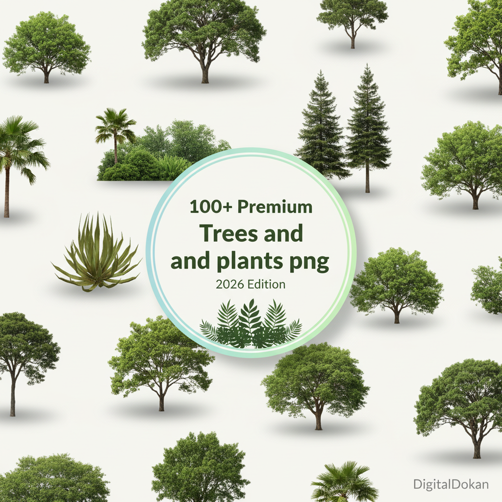 100+ Premium Trees and Plants PNG Bundle | 2026 Edition | Transparent Background