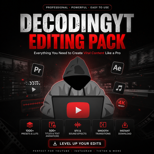 DecodingYT Ultimate Editing Pack | 1000+ Viral Assets for Faceless Channels