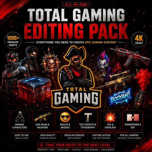 Total Gaming Elite Editing Bundle | 1000+ Epic Assets for Pro Creators