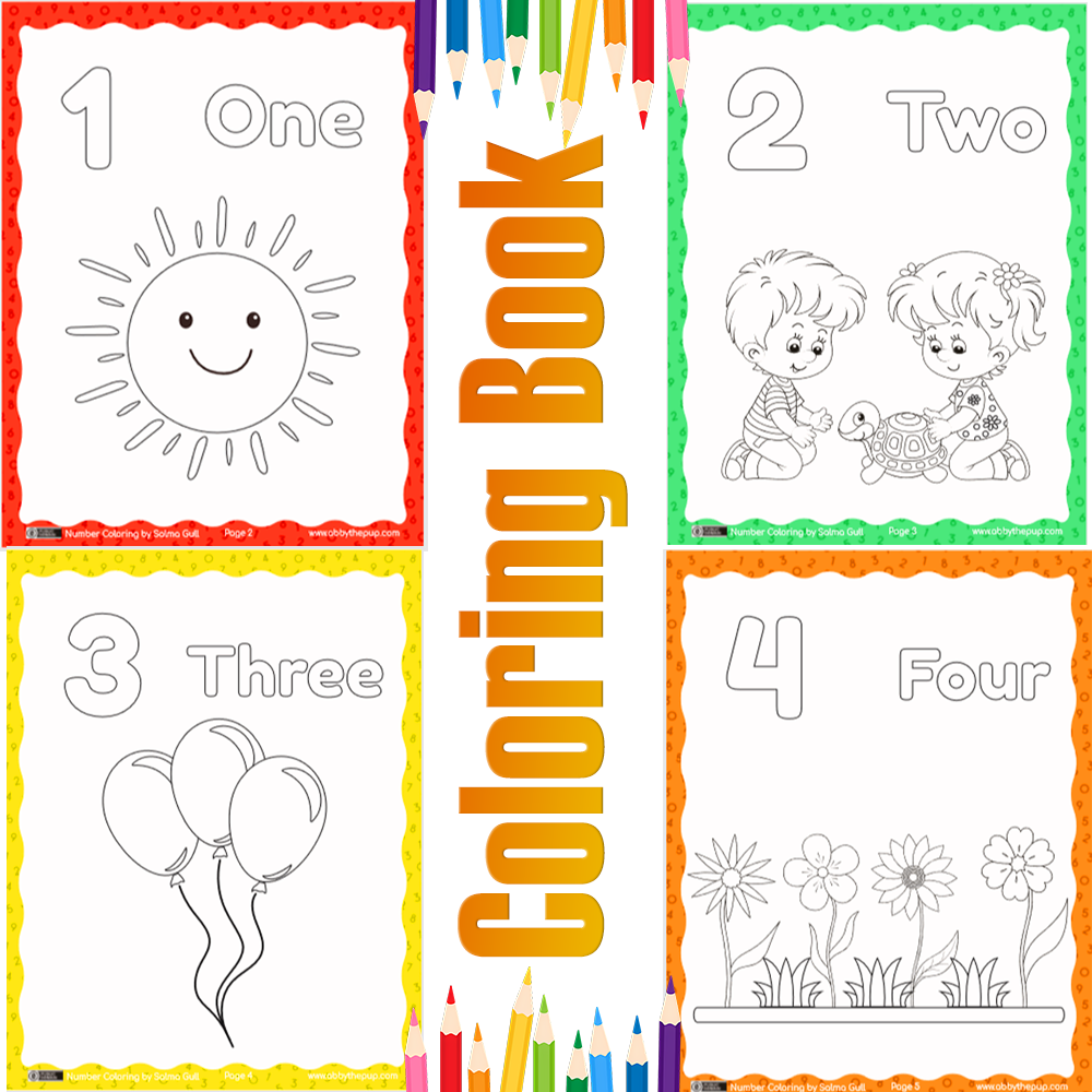 My First Numbers: Interactive Tracing & Coloring Worksheets