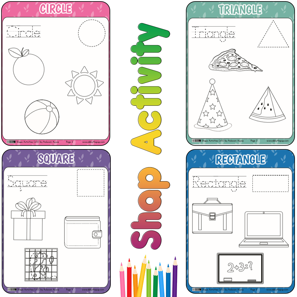 Shapes Mastery Worksheets – Learn, Trace, and Identify Geometry