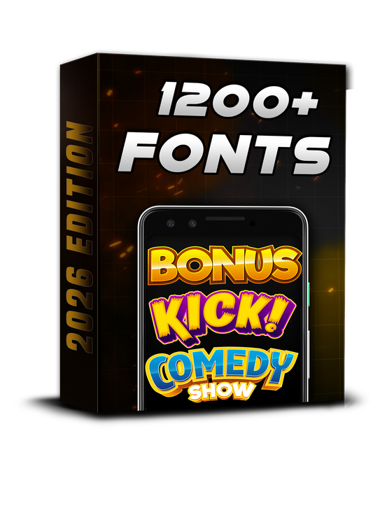 1200+ Premium Thumbnail Fonts Bundle – YouTube, Social Media & Video Creators